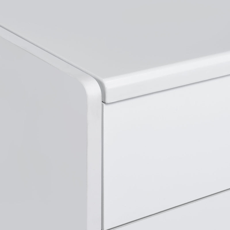 Irvine Mini Dressing Table with Stool, LED and USB in Glossy White