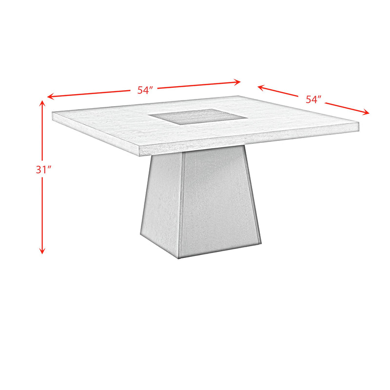Jemma Standard Height Dining Set in Grey-Square Table and Four Chairs