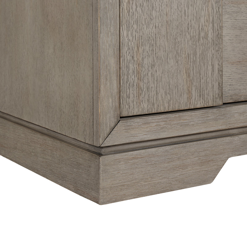 Kelis 3-Drawer Nightstand with USB in Grey
