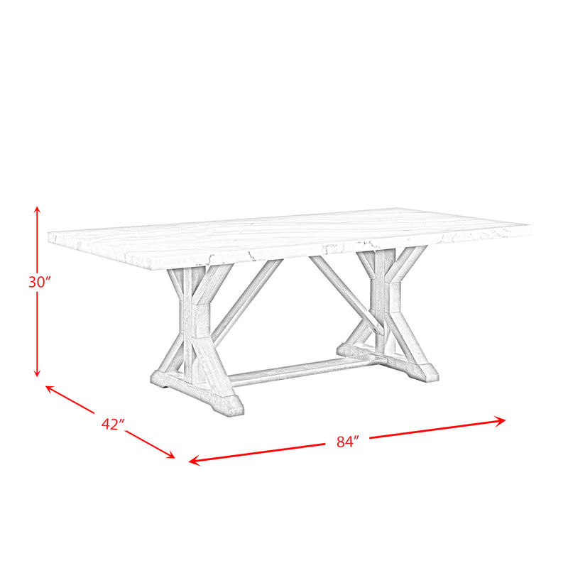 Lakeview 5PC Rectangular Dining Set in White-Table & Four Chairs