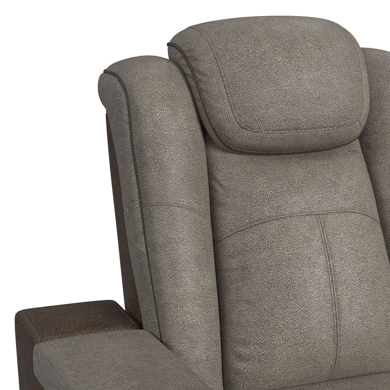 Lantana 2PC Living Room Set in Rocky Grey/Brown-Sofa & Loveseat