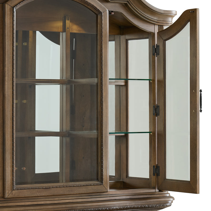 Madison Park Hutch with LED in Walnut