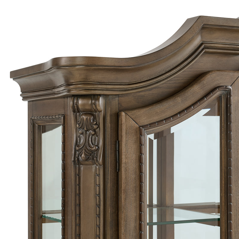Madison Park Server and Hutch with LED in Walnut