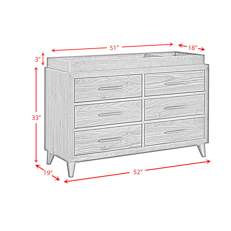 Malia Dresser and Topper in Walnut