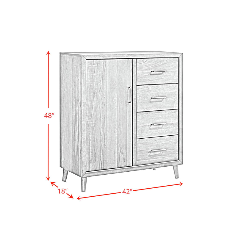 Malibu 4-Drawer Chest in Walnut