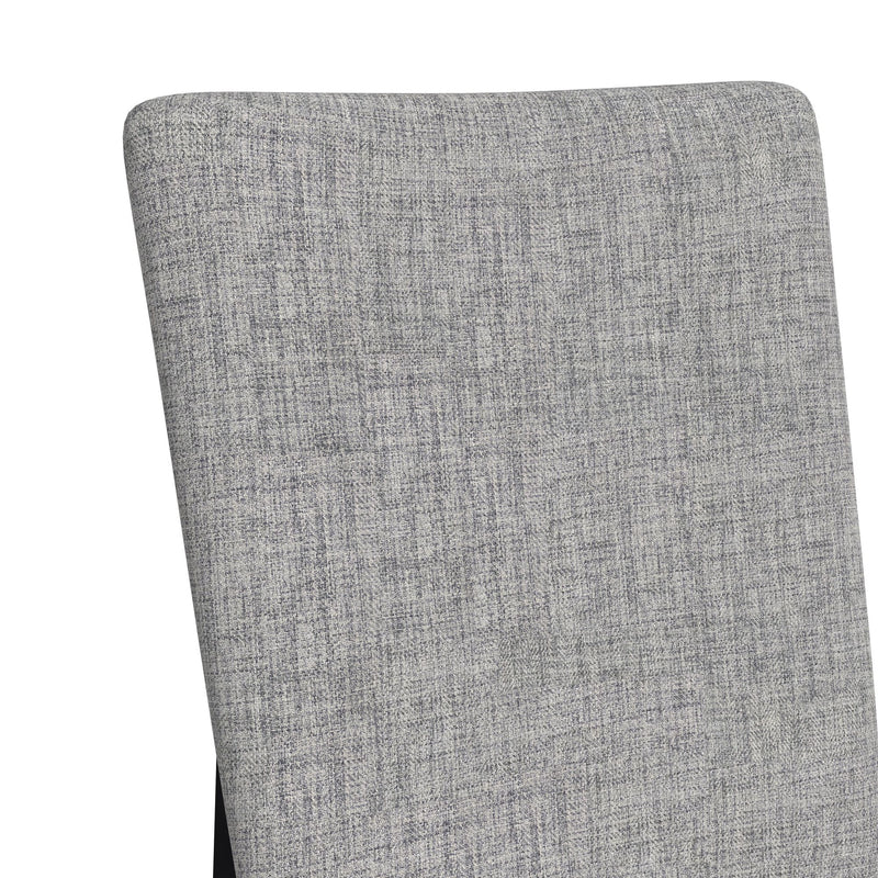 Marlene Dining Side Chair with Grey Fabric in Black (2 Per Carton)