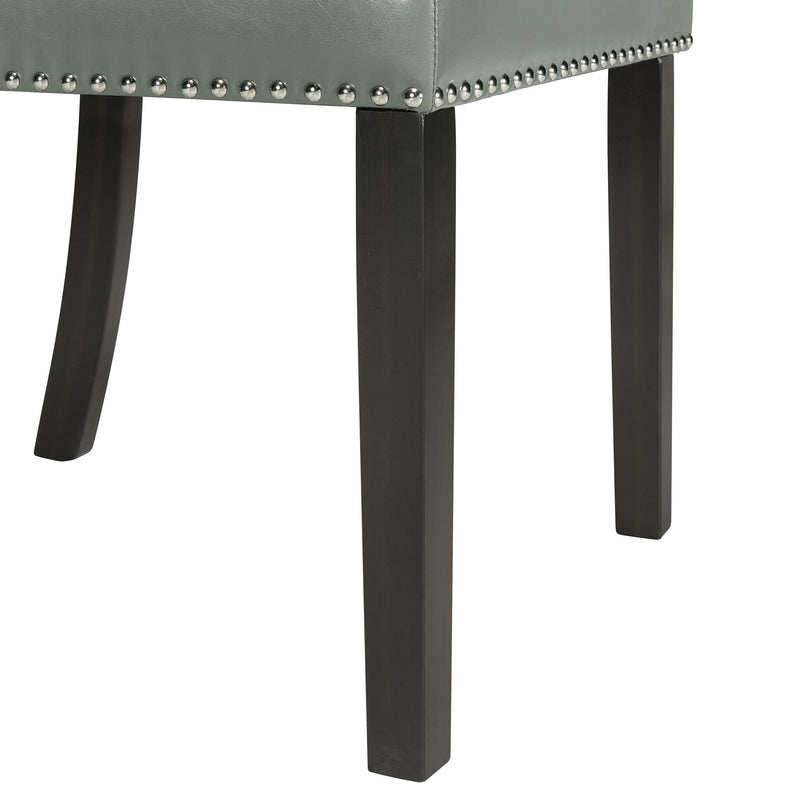 Francesca White Marble Rectangular 5PC Dining Set-Table & Four Grey PU Chairs