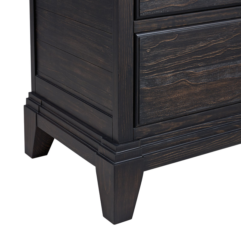 Montrose Dresser and Mirror Set in Espresso & Brown
