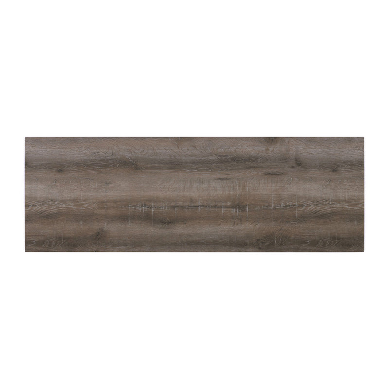 Oak Lawn Grey Bar Table Single Pack (Table + 3 Tan Fabric Stools)