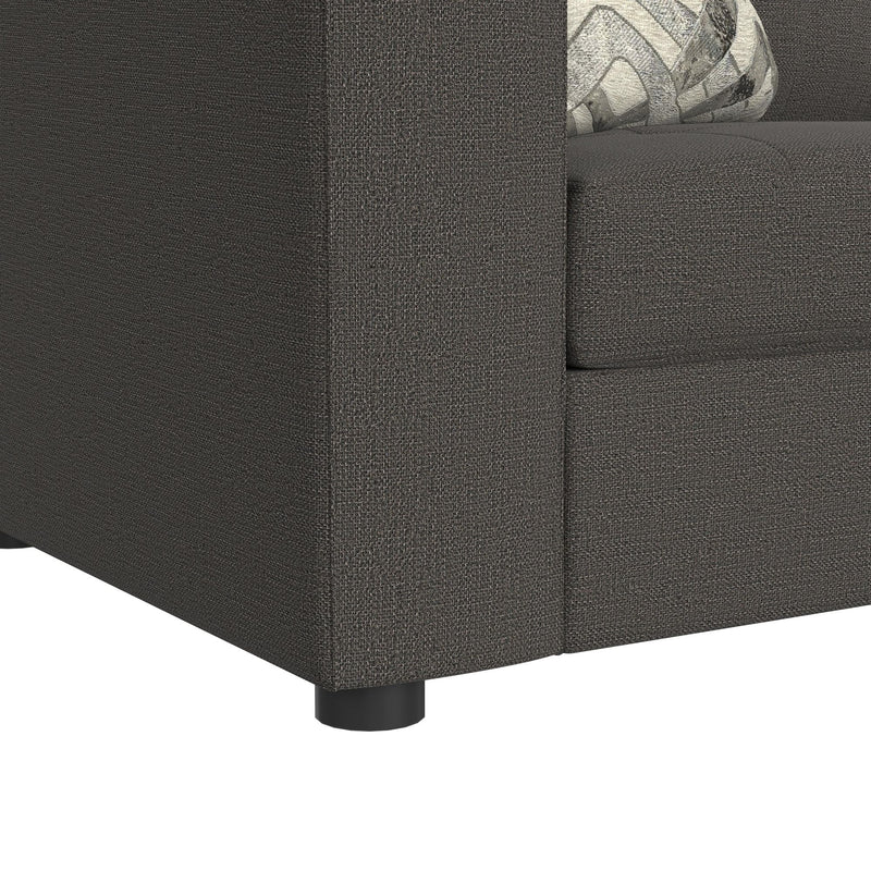 Options One 8PC Living Room Set in Palmer Plus Ash with Media Console