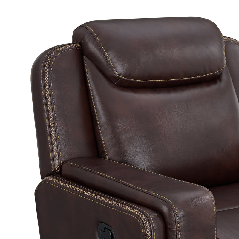 Panther 2PC Living Room Set in Neono Brown-Sofa & Loveseat