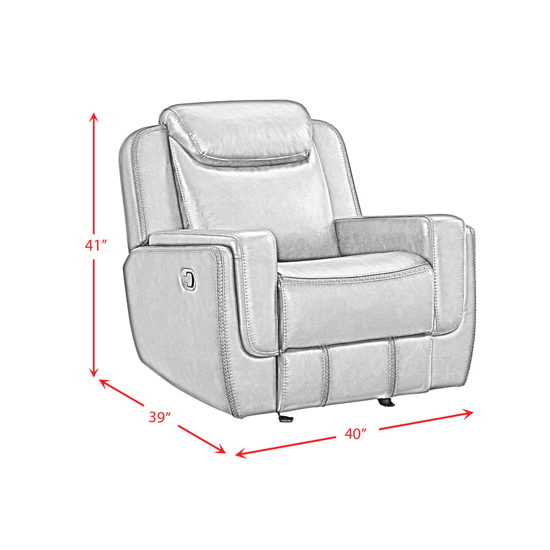 Panther 3PC Living Room Set in Neono Brown-Sofa, Loveseat & Recliner