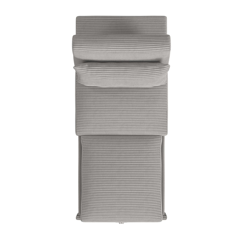 Pluto Chair with kidney pillow, Klik Klak and Pop up in Coronado Grey