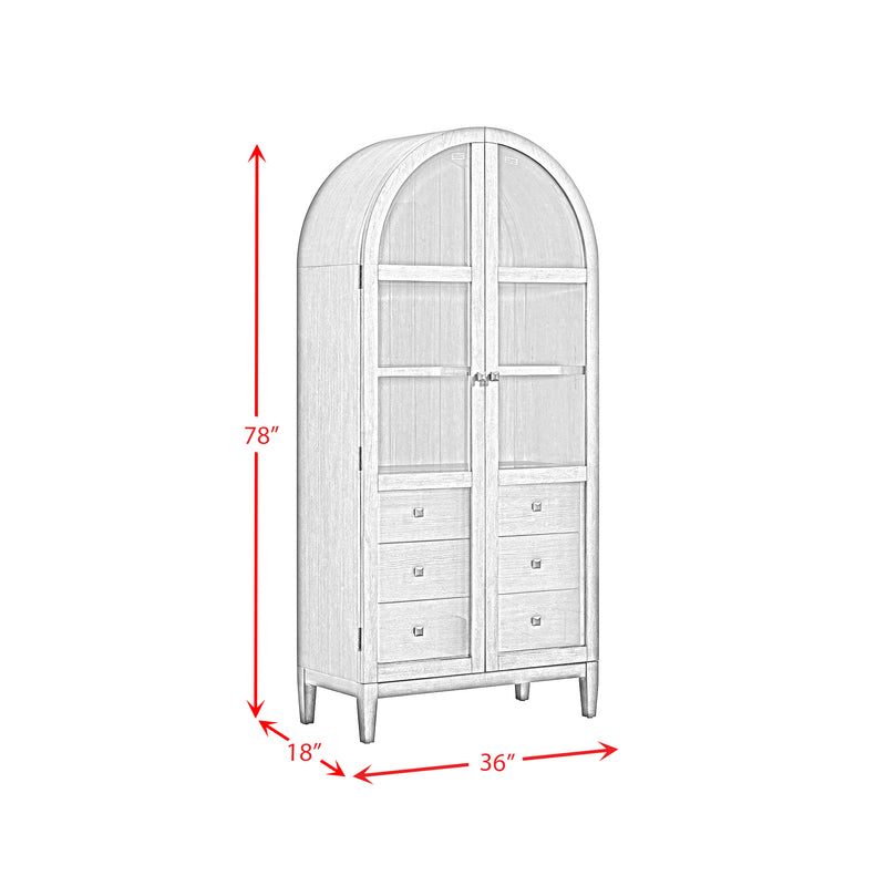 Portico Display Cabinet in Brown Oak