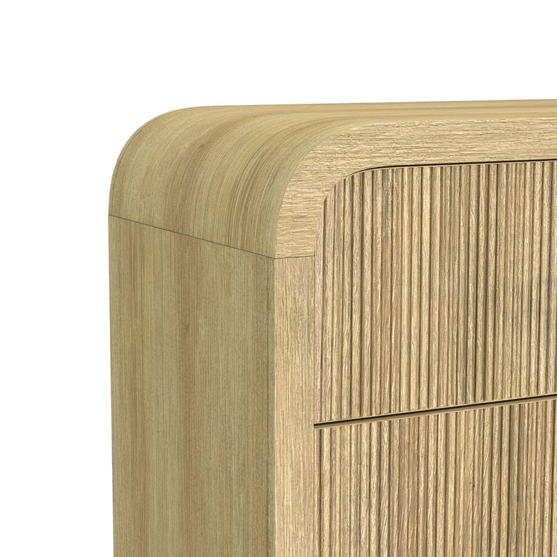 Ridgemont 2-Drawer Nightstand with USB in Natural