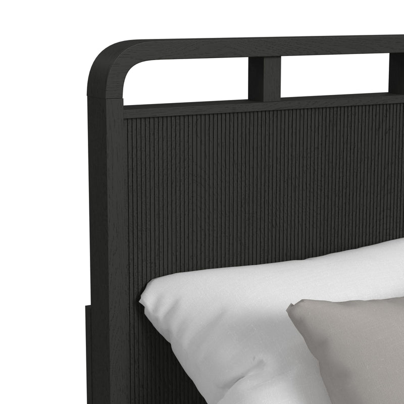 Ridgemont Storage Bed in Black with Grain