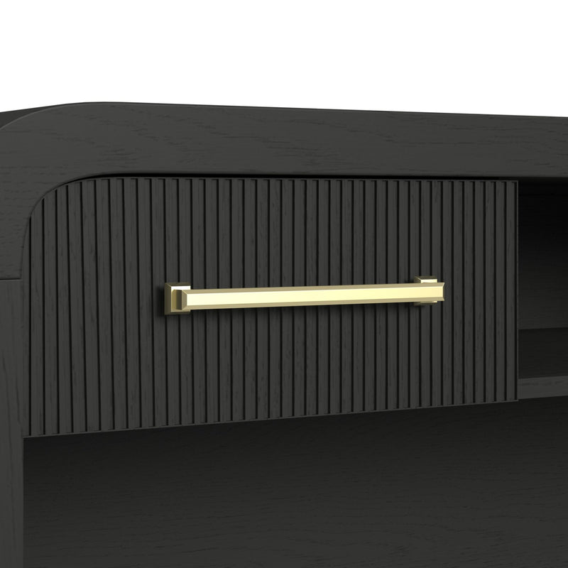 Ridgemont Dressing Table in Black with Grain