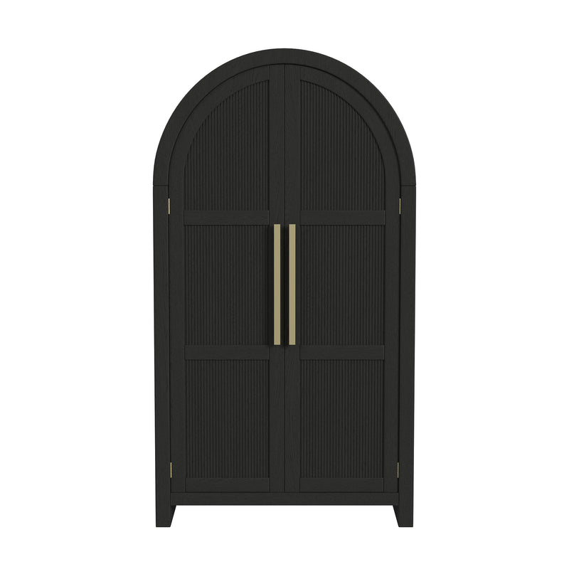 Ridgemont Large Bookcase in Black with Grain