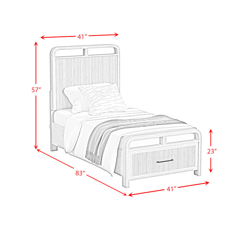 Ridgemont Storage Bed in Black with Grain