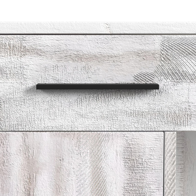 Rogen Rustic Bar Table with Ice Tray, USB and Power in Rustic White