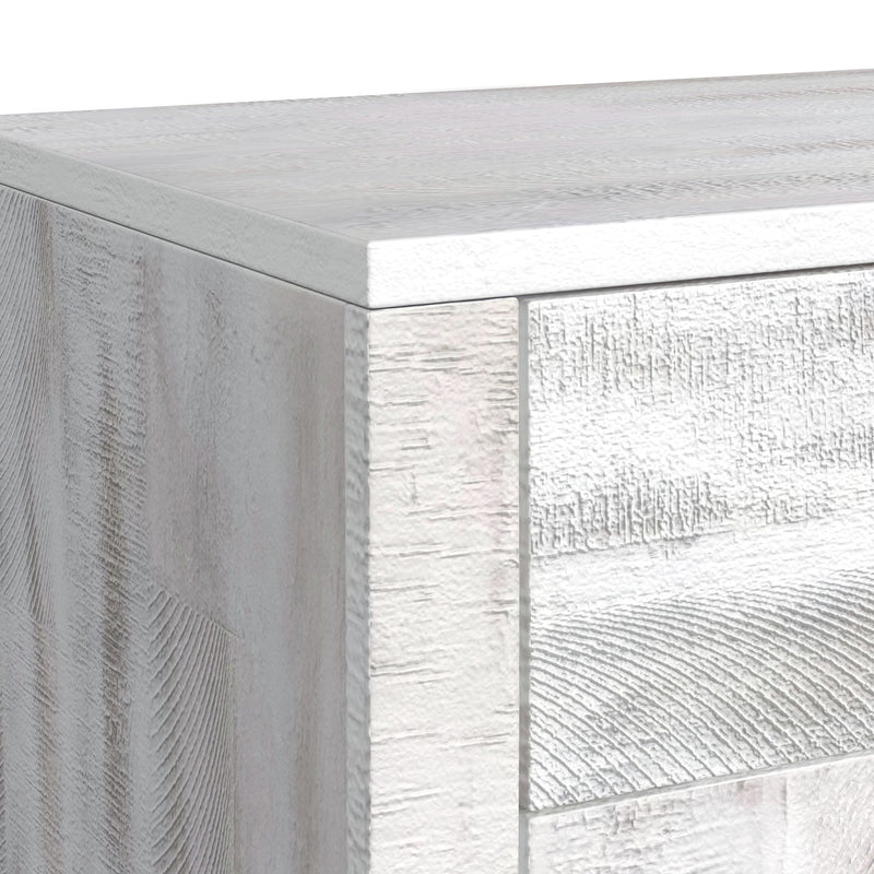 Rogen Rustic Buffet & Hutch with LED in Rustic White