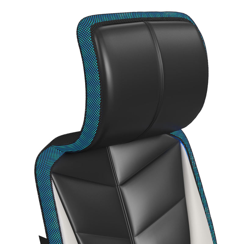 Rollins Gaming Chair with LED and Speaker in Black and Khaki - 3A Packing