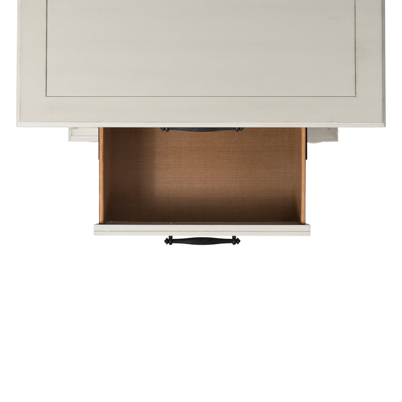 Slater Nightstand w/USB in Antique White
