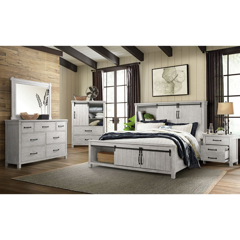 Scott Nightstand W/USB White Finish