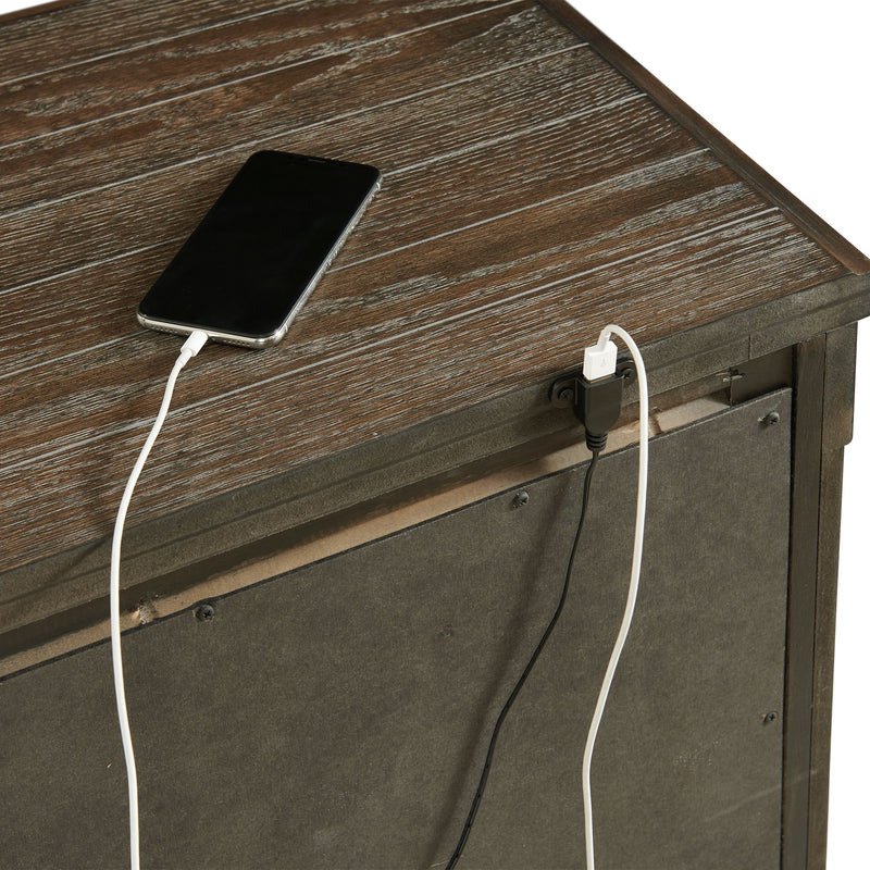 Scott Nightstand W/USB Dark Finish