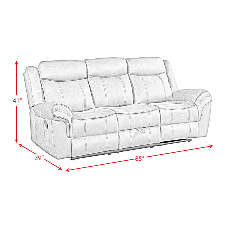 Sorrento 2PC Living Room Set in FB367 Charcoal-Sofa & Loveseat