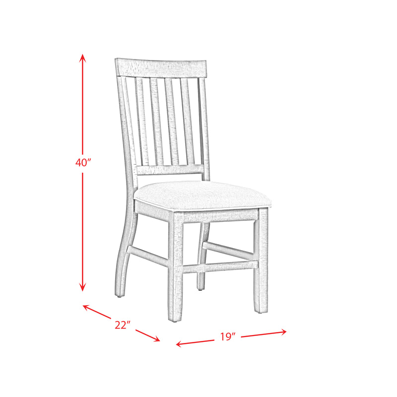 Stone Dining 7PC Set- Table, 4 Side Chairs, & 2 Parson Chairs