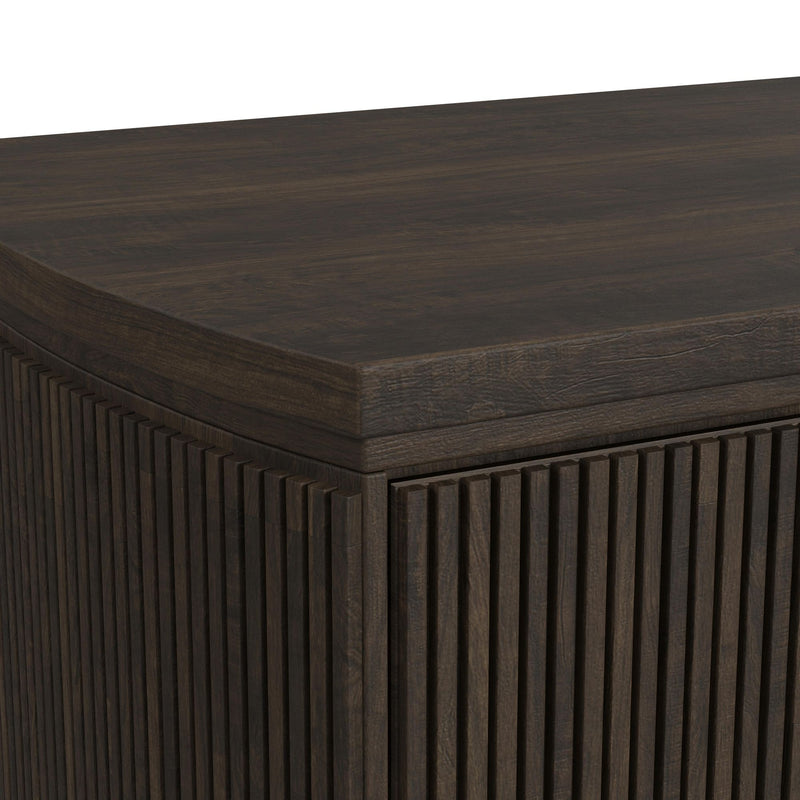 Sylvie Dresser and Mirror Set in Dark Brown