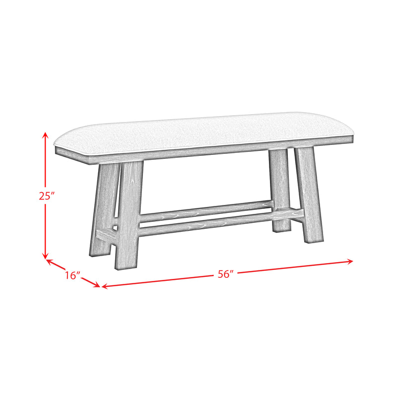 Transcend Counter Height Dining Set in Charcoal-Table and Four Chairs
