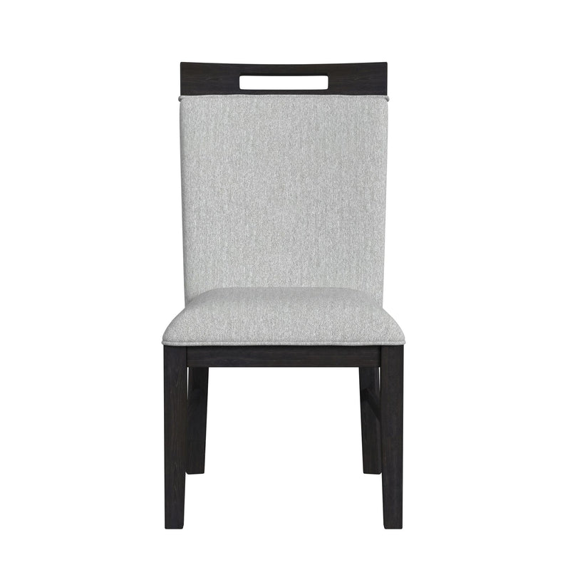 Transcend Dining Side Chair with Light Grey Fabric in Charcoal (2 Per Carton)