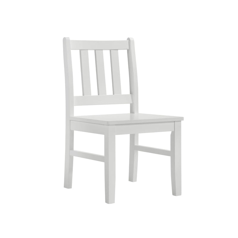 Travis Youth 5PC Dining Set with Table and 4 Chairs in White