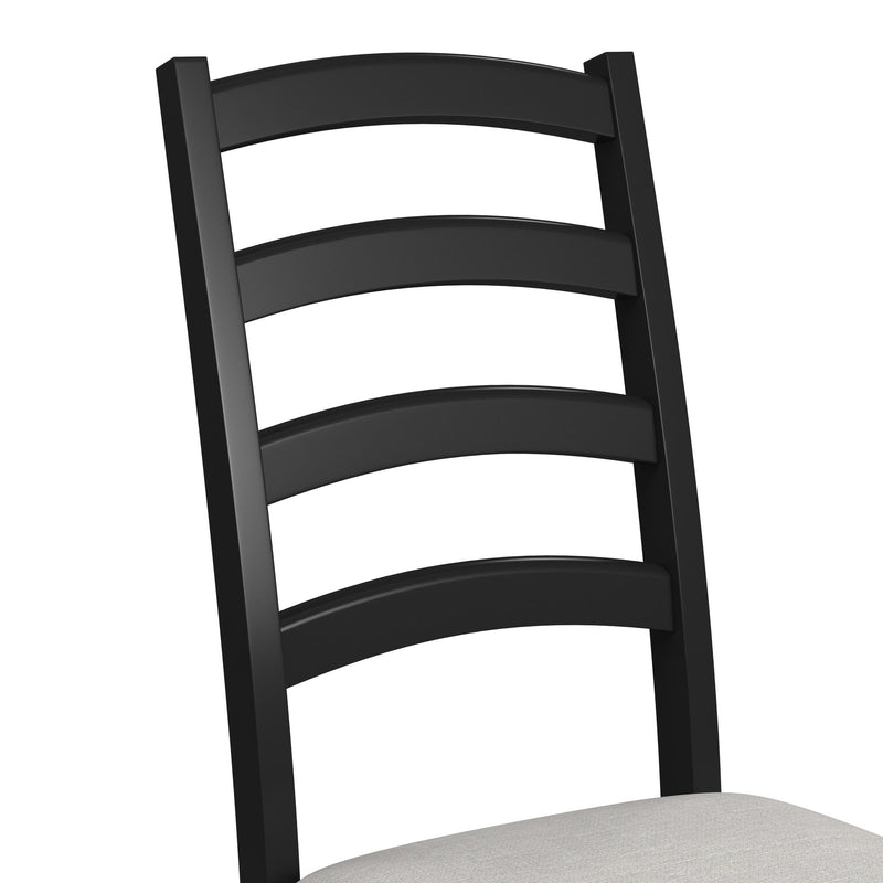 Tulane 6PC Dining Set with Table, 4 Chairs, and Bench in Oak and Black