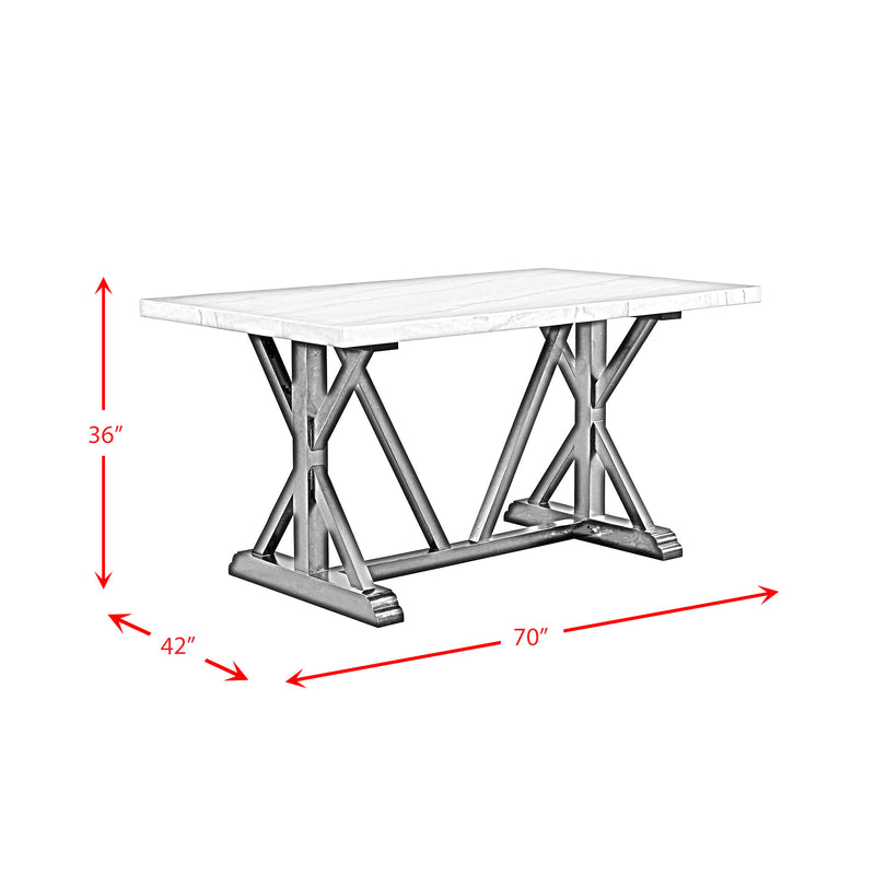 Tuscany 70" Marble Counter Height Dining Table