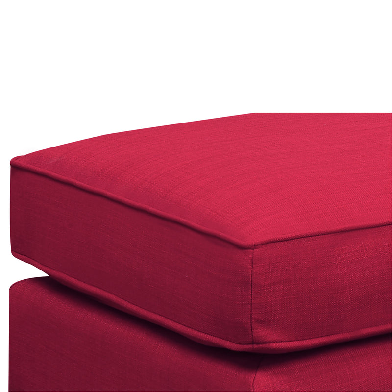 Erica 497 Ottoman W/Chrome Nail Heirloom Berry (ISTA 3)