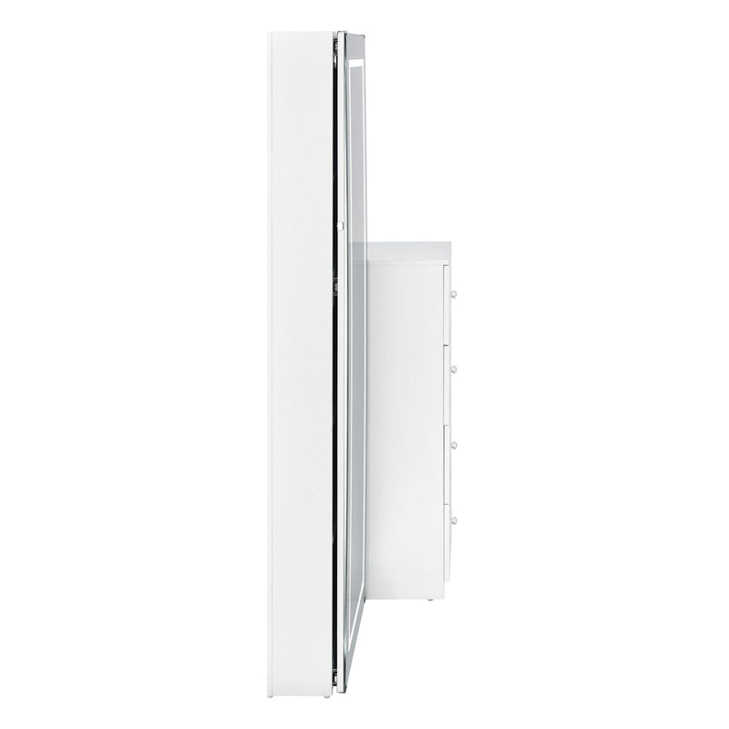 Vancouver Floor Mirror With Storage in White