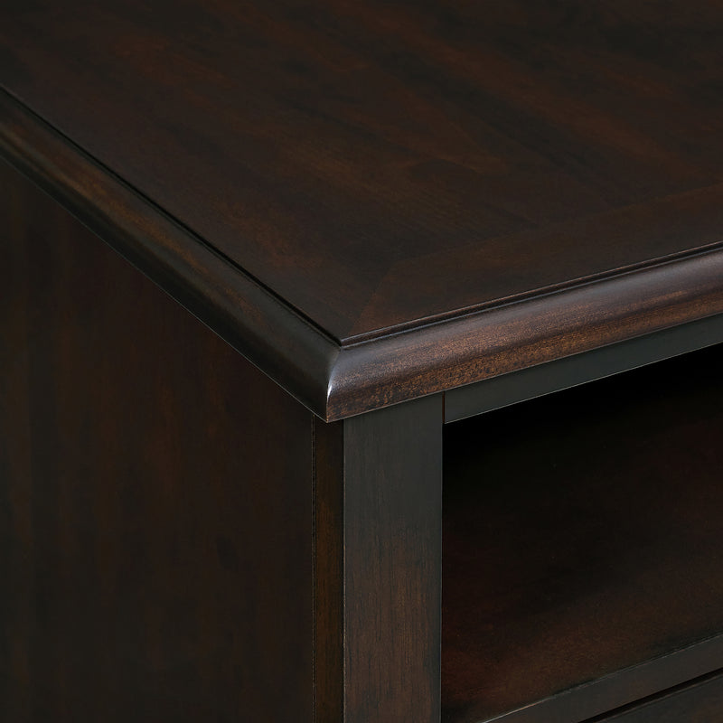 Wagner Chairside Table with USB in Cherry