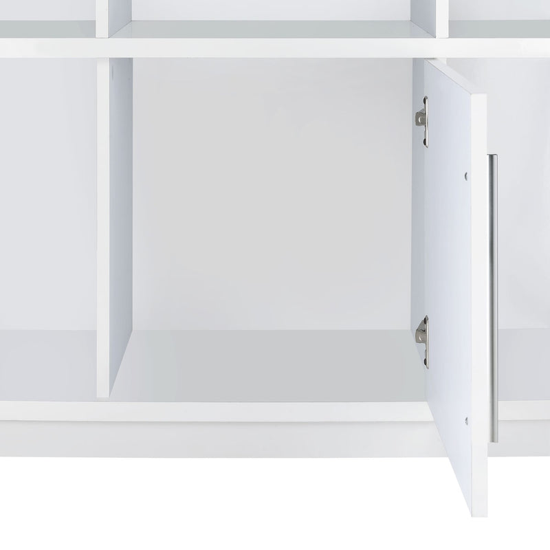 Wendolyn Wine Cabinet with Light in Glossy White
