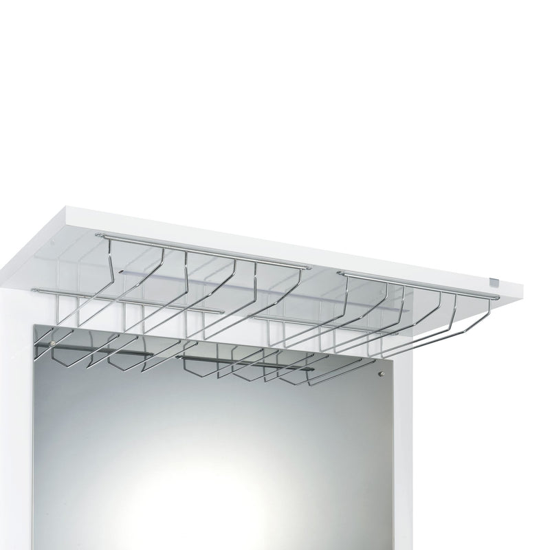 Wendolyn Wine Cabinet with Light in Glossy White