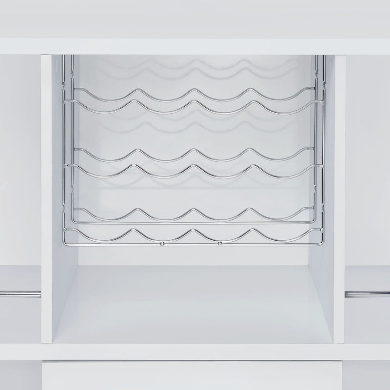 Wendolyn Wine Cabinet with Light in Glossy White