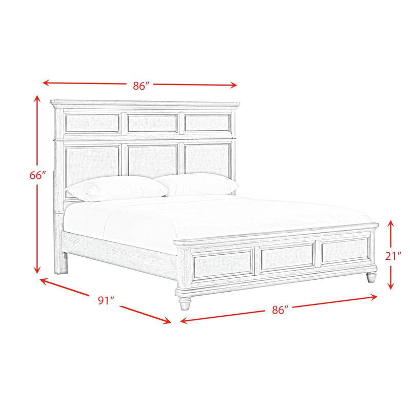 Whit-Ash Panel Bed