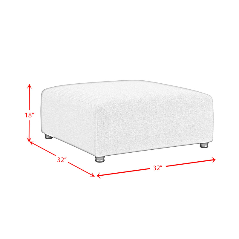 Zandara 5PC Modular Set in Olefin Beige with Ottoman