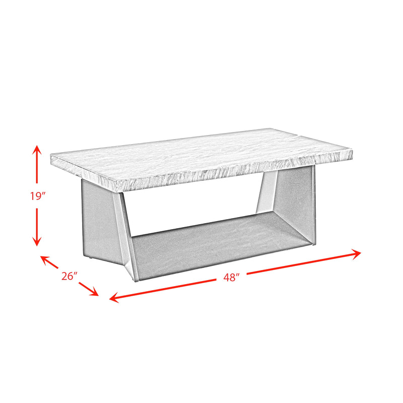 Beckley Coffee Table Complete in Marble Top