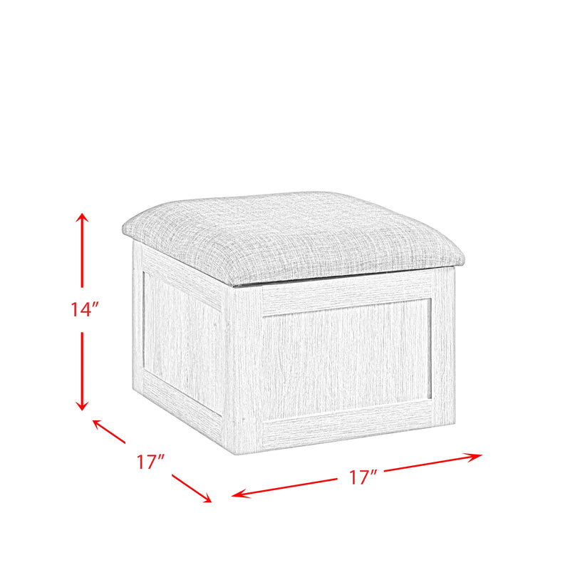 Uster Coffee Table W/Four storage Stools Grey