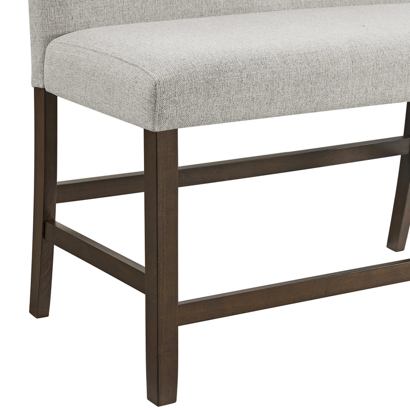 Seneca Counter 3PC Corner Bench with Grey Fabric