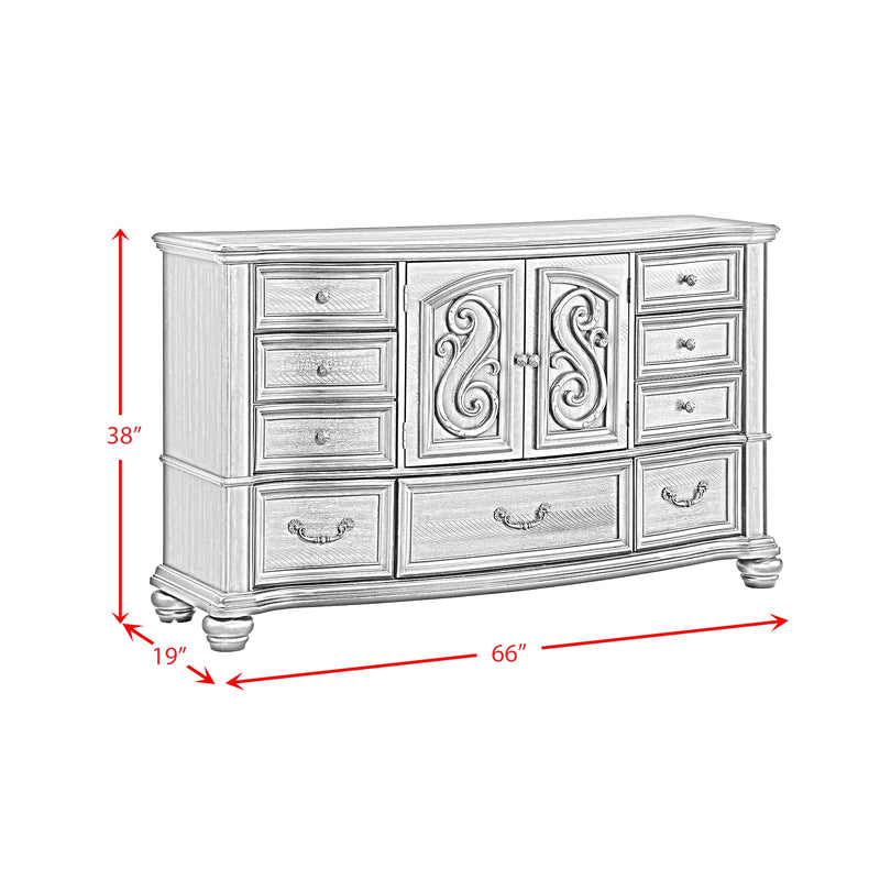 Brunswick Bedroom Set with 2 Nightstands in Mahogany