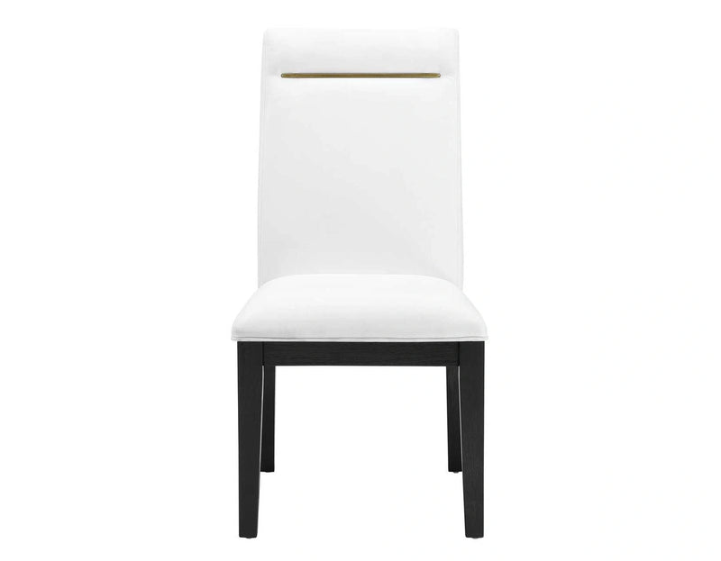 Steve Silver Yves Performance Side Chair in Rubbed Charcoal (Set of 2)